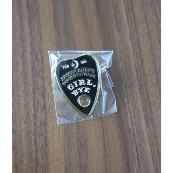 Jewelry - Ouija Board Planchette "Girl, Bye" Enamel Pin Brooch Lapel Pin
